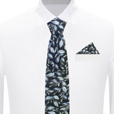 Garden Vines Slim Tie - Gray