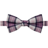 Picnic Plaid Pre-Tied Bow Tie - Purple