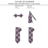 Picnic Plaid Pre-Tied Bow Tie - Purple