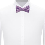 English Paisley Self-Tie Bow Tie - Purple