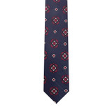 Diamond Bloom Slim Tie - Navy