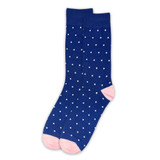 Polka Dots Crew Socks - Royal Blue