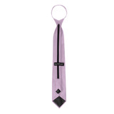 Solid Color Zipper Tie - Lavender