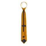 Solid Zipper Tie - Bright Gold