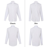 Button Cuff Dress Shirt - White and Light Blue 2 Pack
