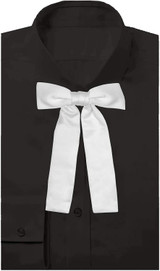 Kentucky Colonel Clip-On Bow Tie - White