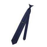 Uniform Solid Clip-On Tie with Buttonholes - Navy