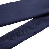 Uniform Solid Clip-On Tie with Buttonholes - Navy