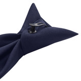 Uniform Solid Clip-On Tie with Buttonholes - Navy
