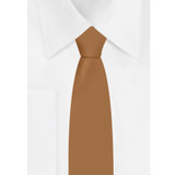 Kid's Solid 14 inch Zipper Tie - Copper Sundial