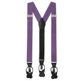 Solid Fabric Suspenders - Wisteria