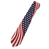 Swirls American Flags Tie