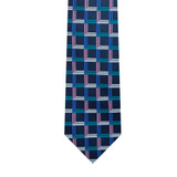 Checkered Tie - Navy