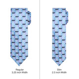 Checkered Slim Tie - Gray