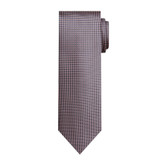 Dotted Squares Tie - Pink Gray