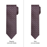 Crossed Lines Slim Tie - Black Pink