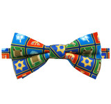 Banded Hanukkah Dreidel Bow Tie