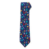 Christmas Symbols Tie - Blue