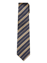 Double Stripes Navy Blue Gold