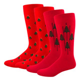 2-Pairs "Christmas Trees" Men's Christmas Socks Set