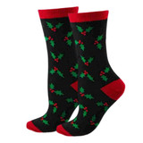 3-Pairs "Holly Leaves" Women's Christmas Socks Set