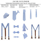 Gingham Bow Tie - Light Blue