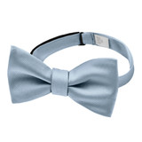 Silk Blend Solid Bow Tie - Dusty Blue Silk Blend Solid Bow Tie - Dusty Blue