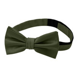 Silk Blend Solid Bow Tie - Martini Olive Silk Blend Solid Bow Tie - Martini Olive