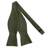 Silk Blend Solid Bow Tie - Martini Olive Silk Blend Solid Bow Tie - Martini Olive