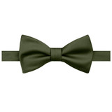 Silk Blend Solid Bow Tie - Martini Olive Silk Blend Solid Bow Tie - Martini Olive