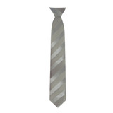 Kid's Tonal Stripe Tie - Gray