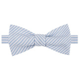 Seersucker Striped Bow Tie - Baby Blue