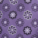Floral Tie - Purple Black Floral Tie - Purple Black