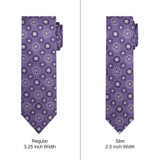 Floral Tie - Purple Black Floral Tie - Purple Black