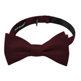 Woven Mini Squares Bow Tie - Burgundy