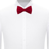 Woven Mini Squares Bow Tie - Red