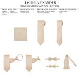 Woven Mini Squares Bow Tie - Tan
