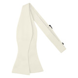 Men's Solid Bow Tie - Ivory Cream