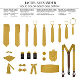Men's Solid Bow Tie - Gold