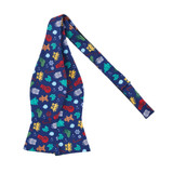 Christmas Symbols Bow Tie - Blue Christmas Symbols Bow Tie - Blue