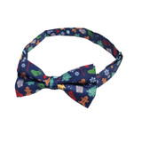 Christmas Symbols Bow Tie - Blue Christmas Symbols Bow Tie - Blue