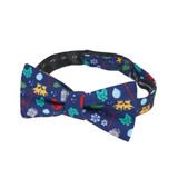 Christmas Symbols Bow Tie - Blue Christmas Symbols Bow Tie - Blue