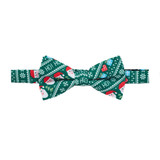 Santa Gifts Snowflakes Bow Tie - Green Santa Gifts Snowflakes Bow Tie - Green