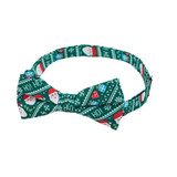 Santa Gifts Snowflakes Bow Tie - Green Santa Gifts Snowflakes Bow Tie - Green