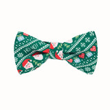 Santa Gifts Snowflakes Bow Tie - Green Santa Gifts Snowflakes Bow Tie - Green