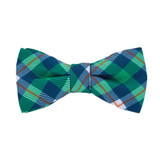 Tartan Plaid Bow Tie - Green Blue Tartan Plaid Bow Tie - Green Blue
