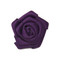 Satin Open Rose Lapel Flower Pin - Eggplant
