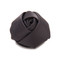 Satin Closed Rose Lapel Flower Pin - Charcoal