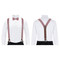 Solid Fabric Suspenders - Dusty Rose