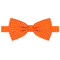 Banded Polka Dot Bow Tie - Orange